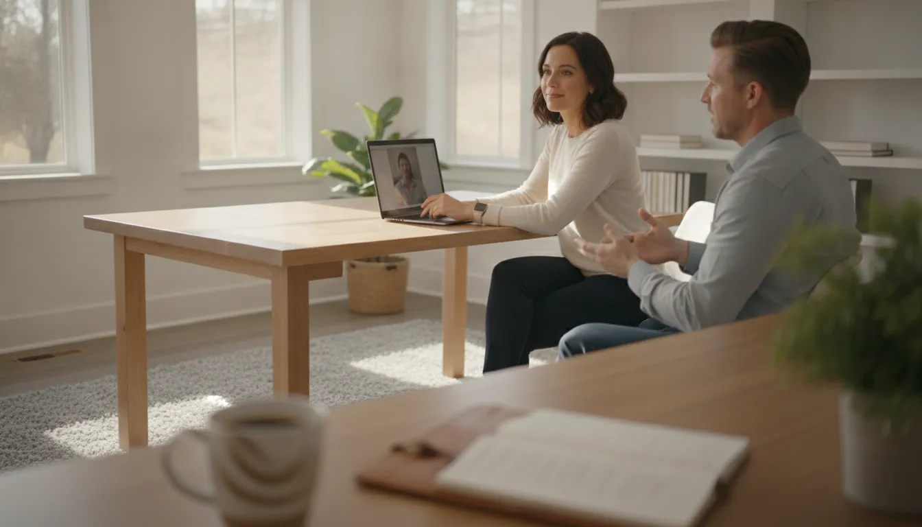 Online mortgage consultation booking conversation between a borrower and loan officer