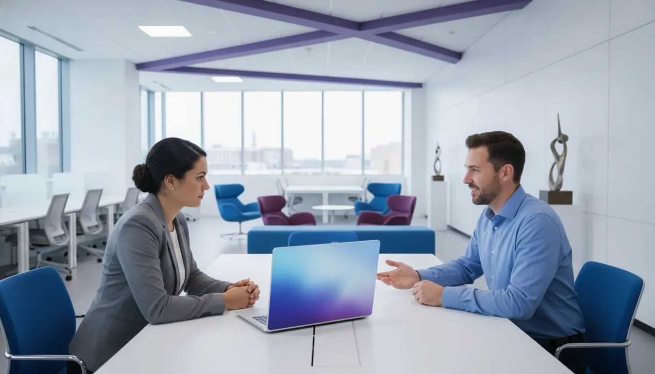 Borrower and mortgage professional reviewing private mortgage comparisons
