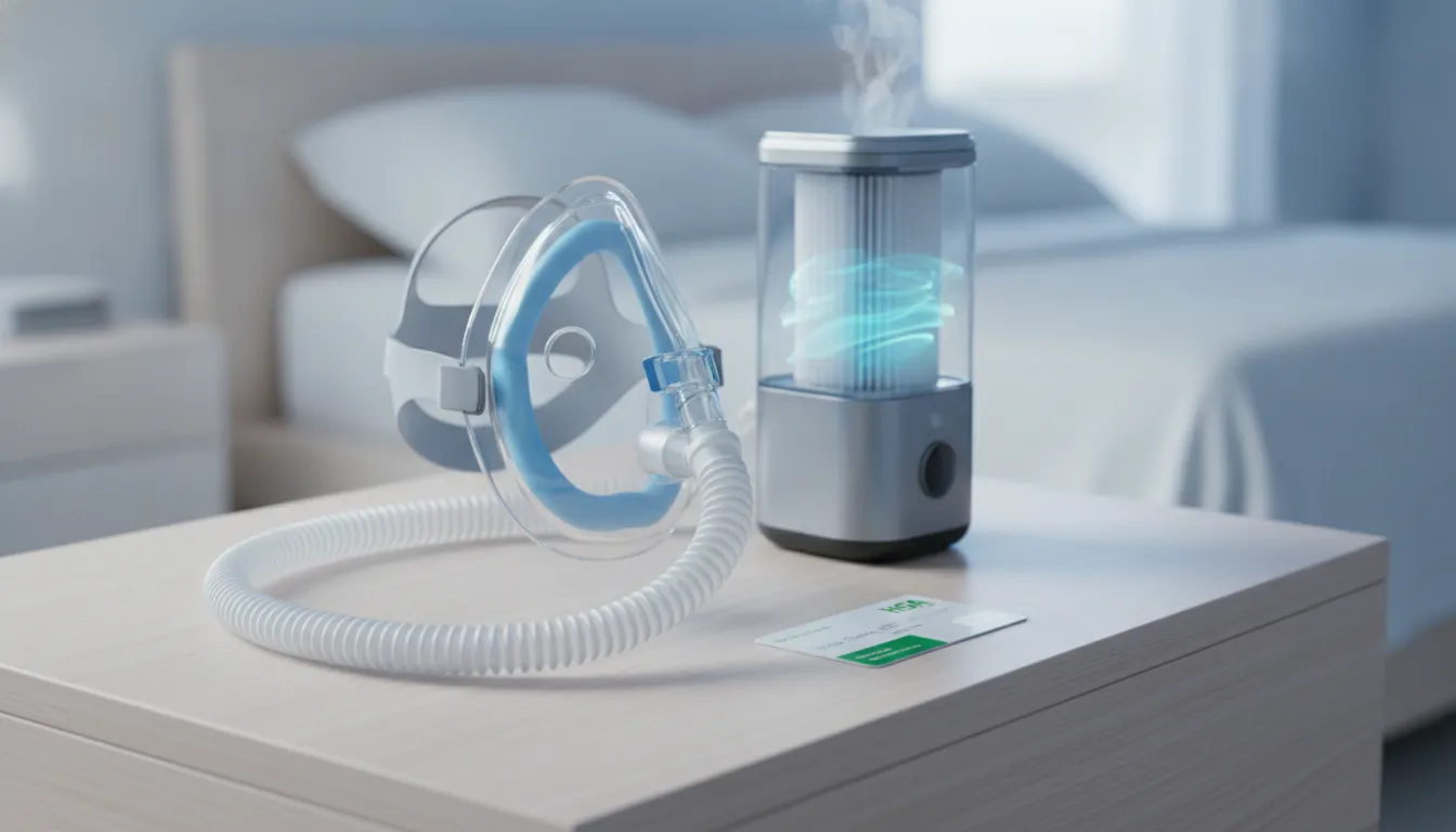 HSA eligible CPAP supplies arranged for daily sleep apnea treatment