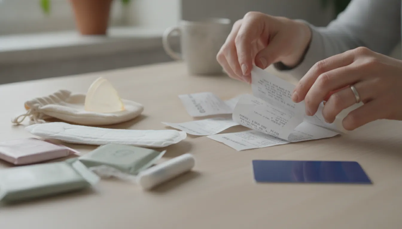 Organizing an itemized receipt for FSA menstrual product reimbursement
