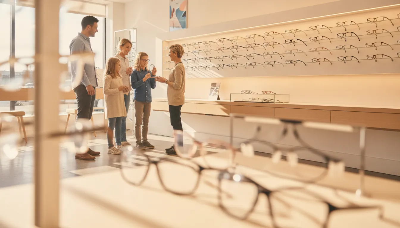 Vision care products and corrective eyewear arranged for review