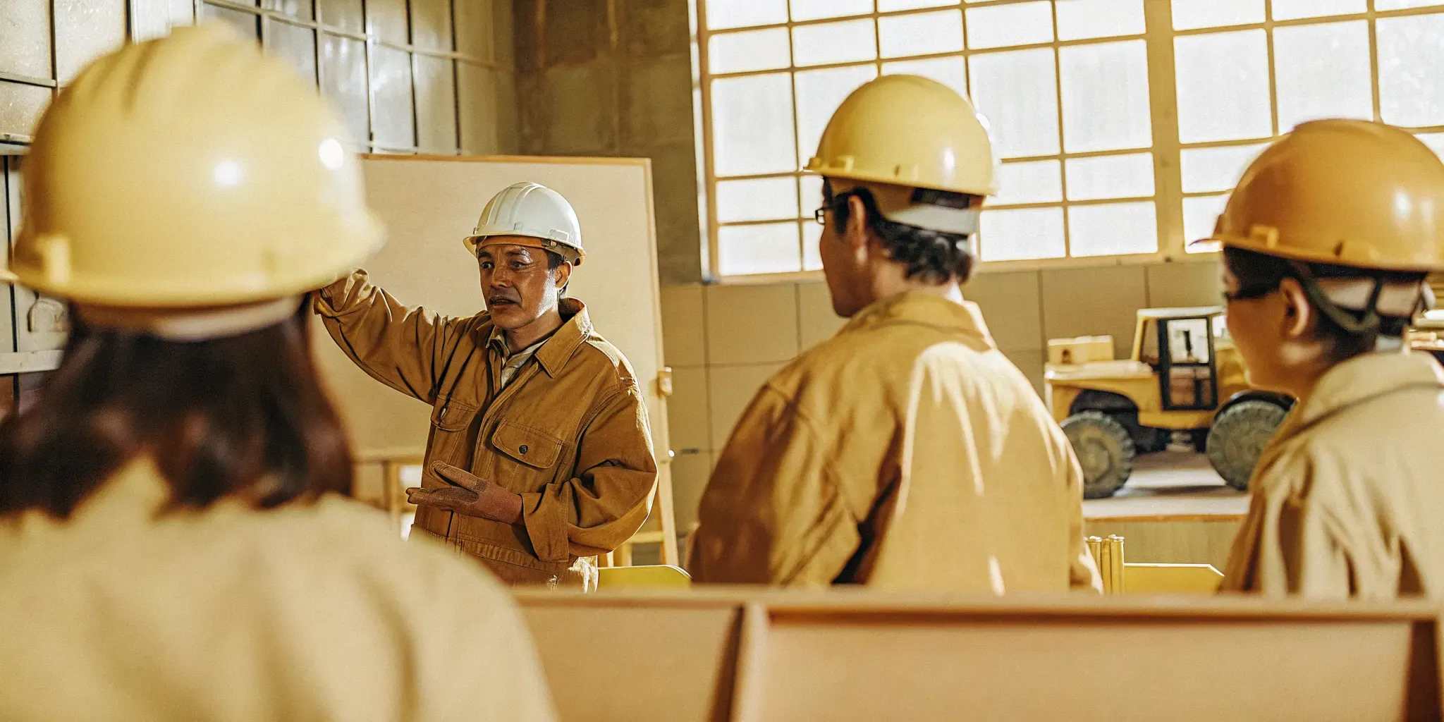 Massachusetts construction operators attending hoisting license training