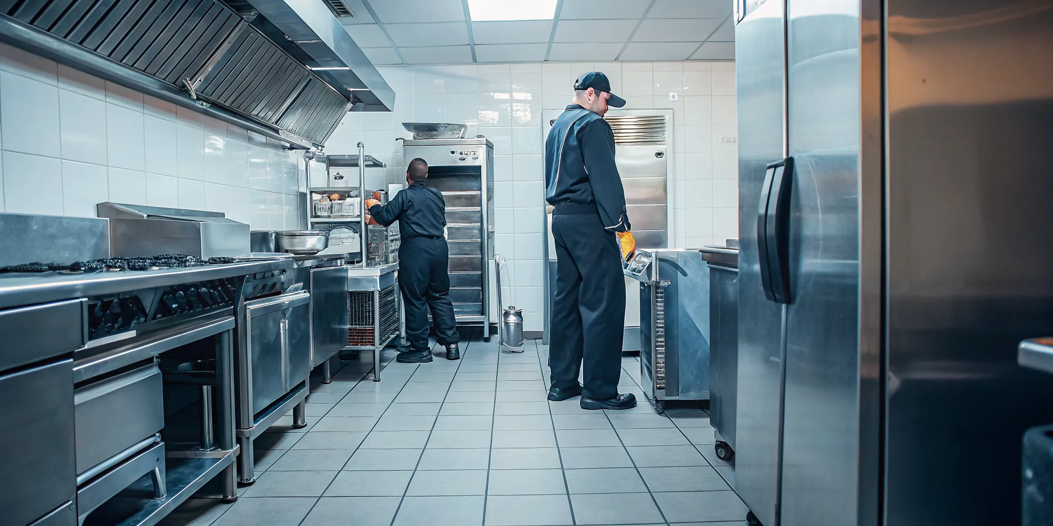 Restaurant equipment maintenance checklist review in a commercial kitchen