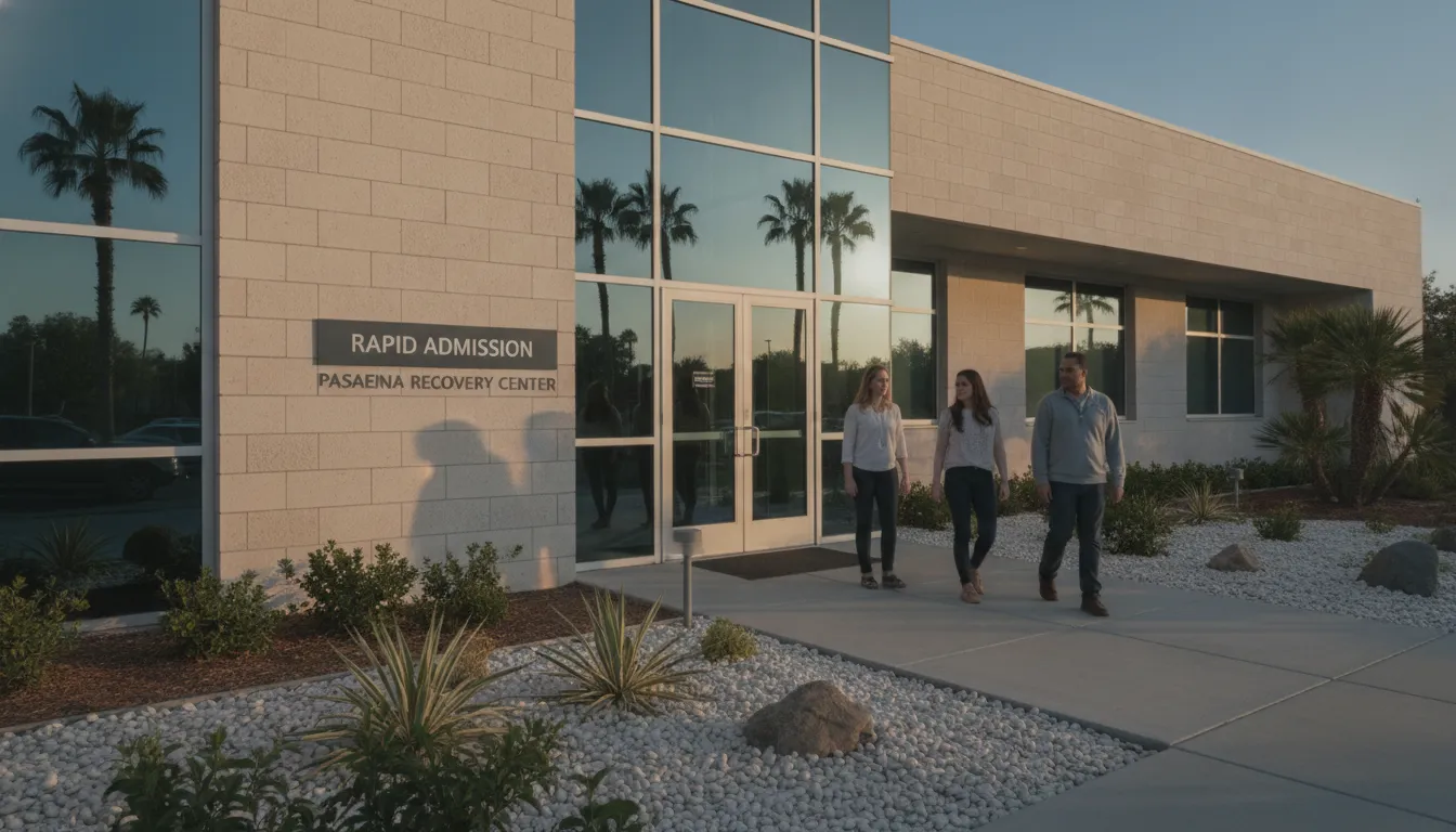 Rapid-admission drug rehab center exterior in Pasadena, CA.