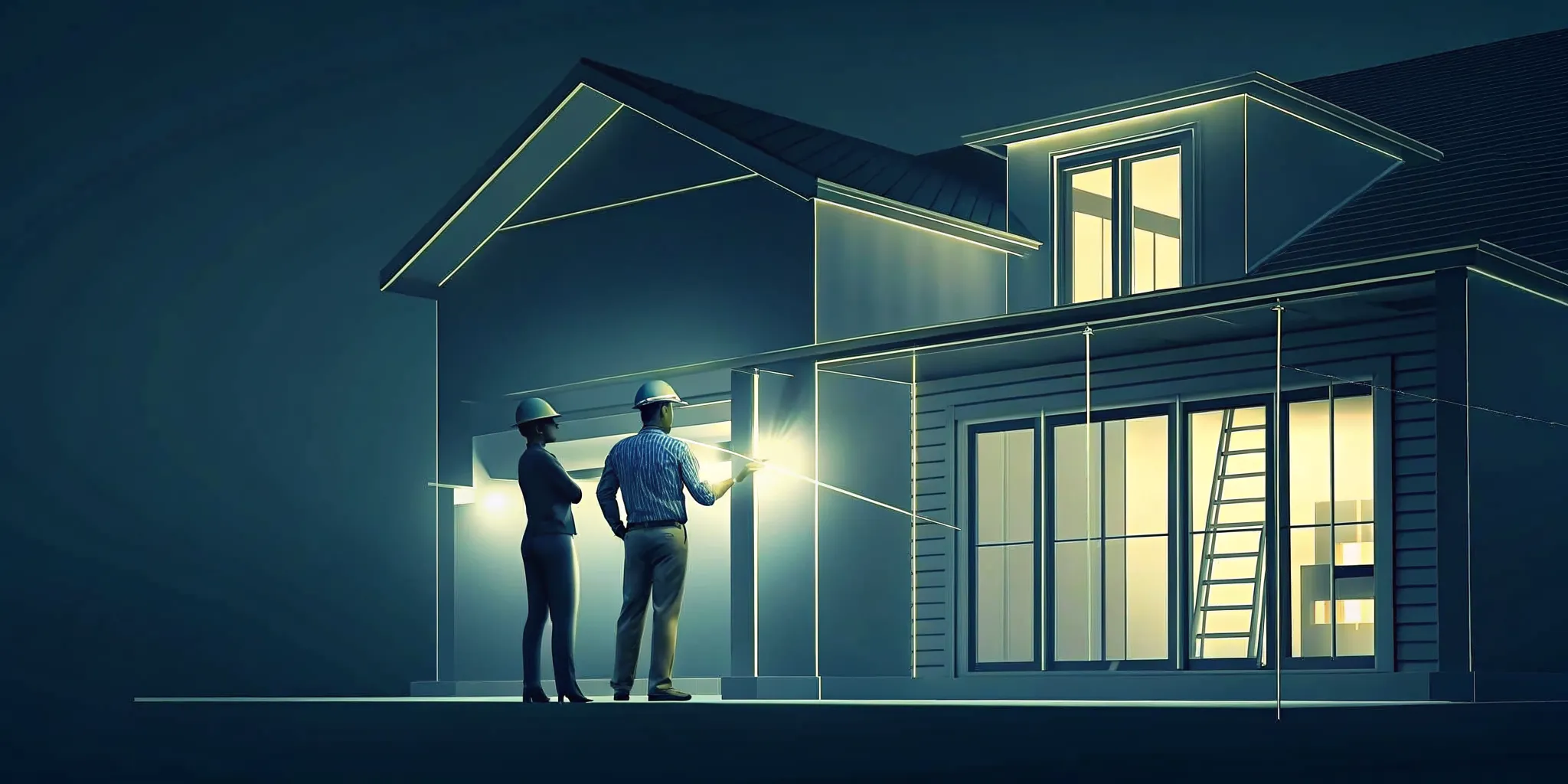 Fix-and-flip renovation team reviewing real estate project risk