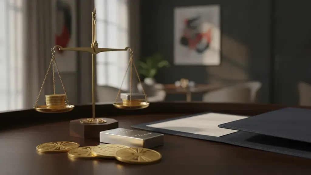 Gold and silver bullion compared for portfolio diversification