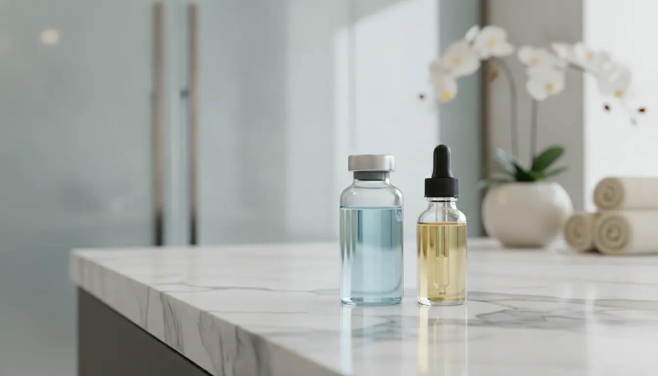 Peptide therapy vial and wellness injection for weight loss support at Wilmarwell in Richmond TX