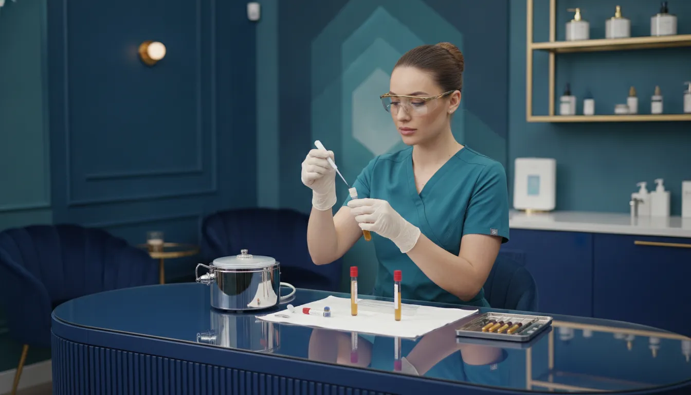 Clinical steps in the PRF under-eye treatment process