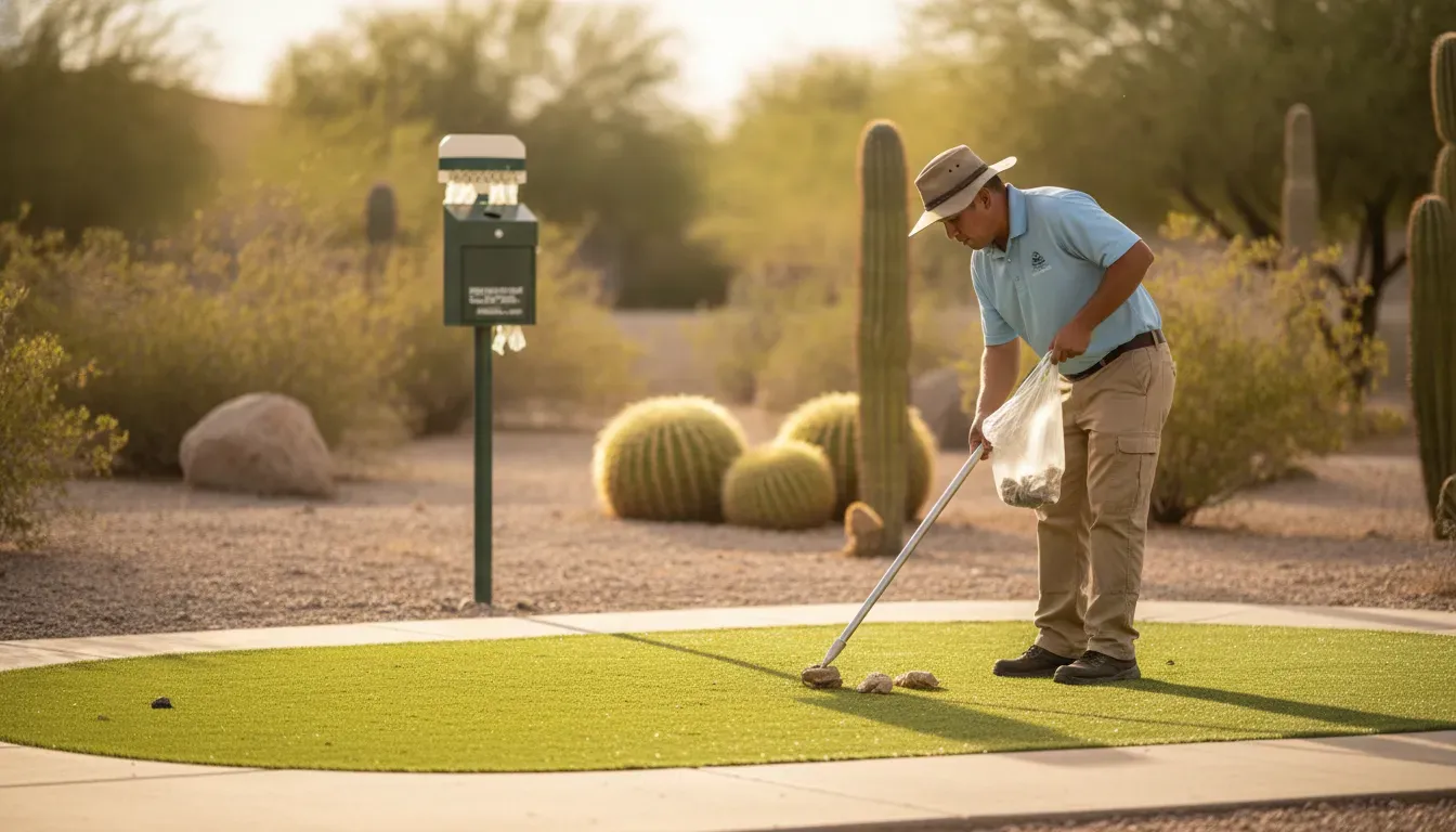 Las Vegas apartment dog relief zone prepared for recurring dog poop pickup