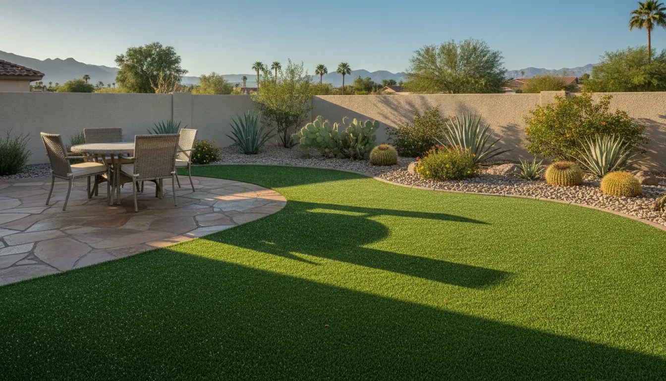 Artificial turf pet waste cleanup before selling a Las Vegas home