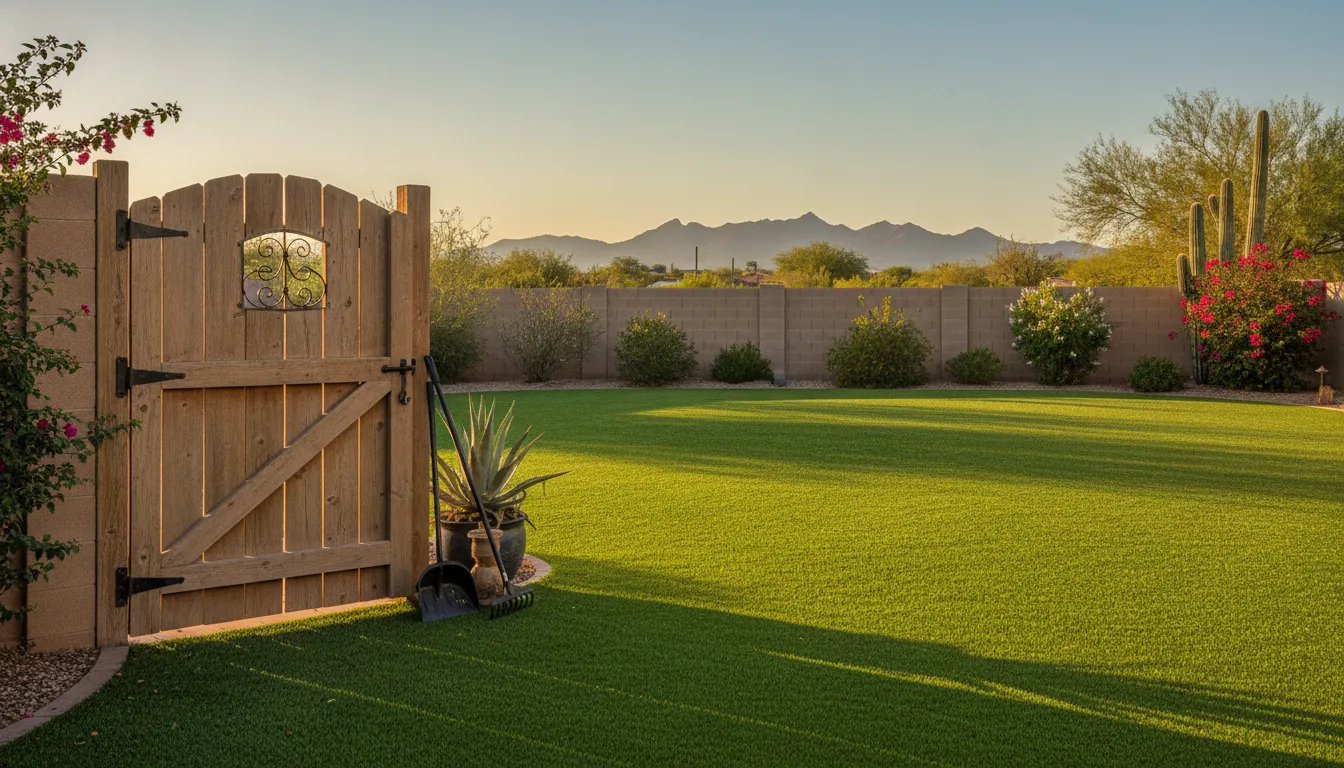 Clean Oro Valley Arizona yard prepared for dog poop cleanup service