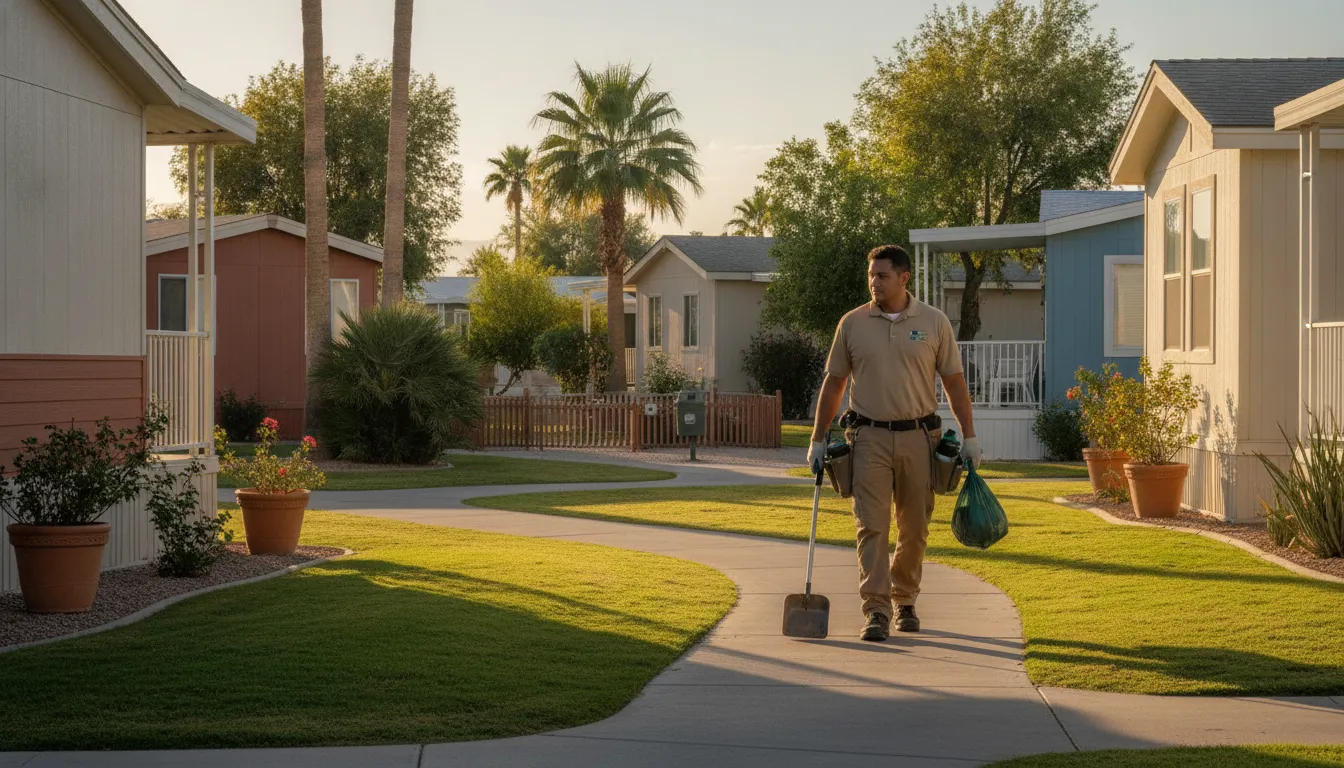 Cost planning for mobile home park pet waste removal service