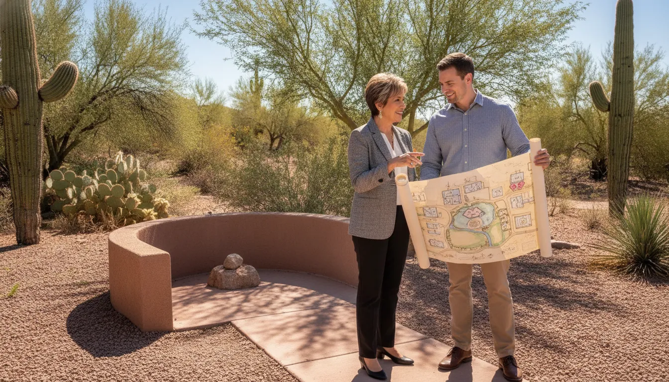Tucson HOA board mapping common areas for dog waste pickup service
