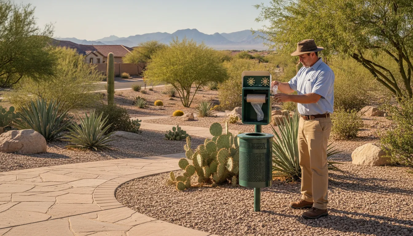HOA dog waste station and common area maintenance in Nevada