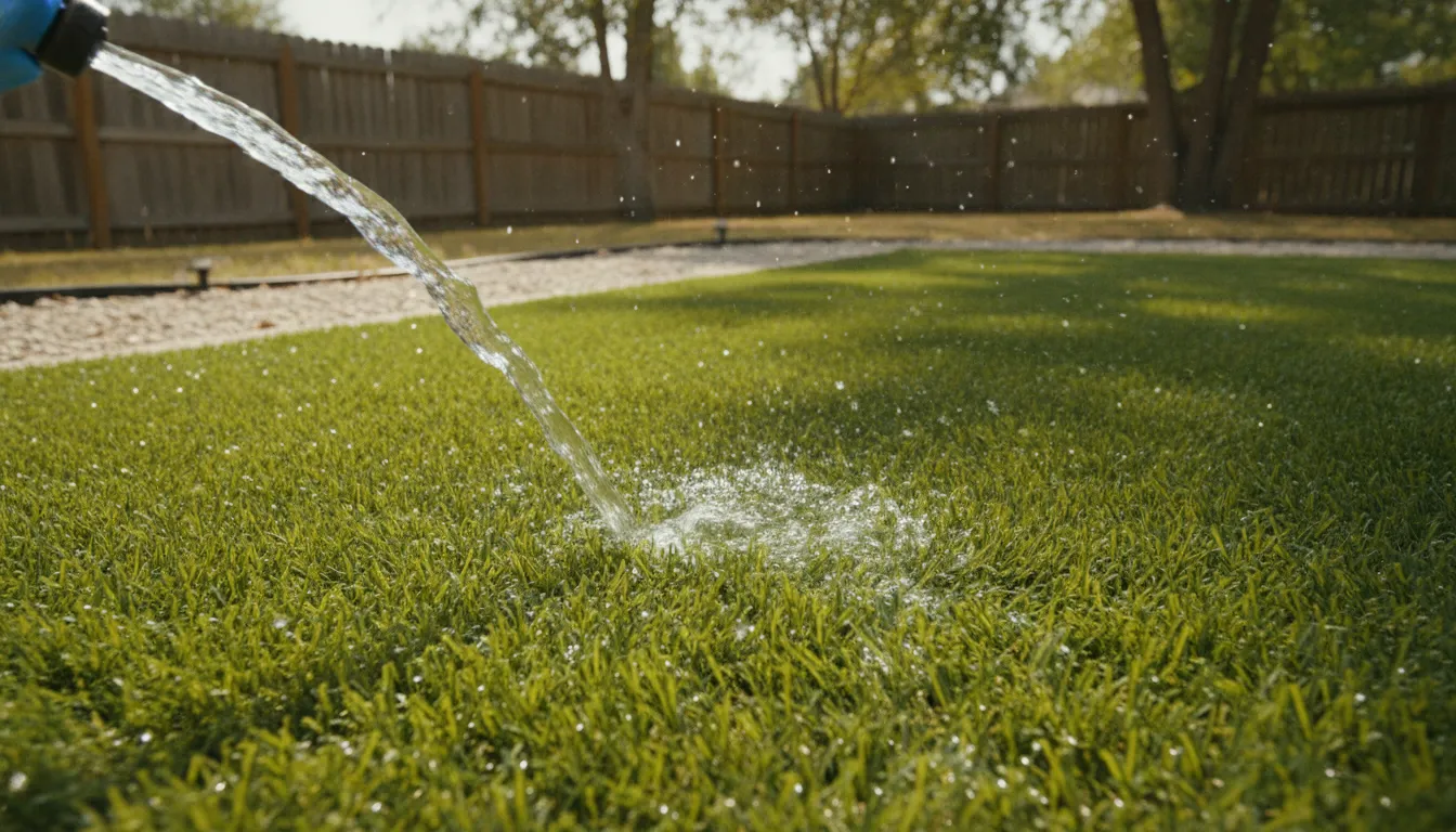 Professional artificial grass enzyme treatment for pet turf