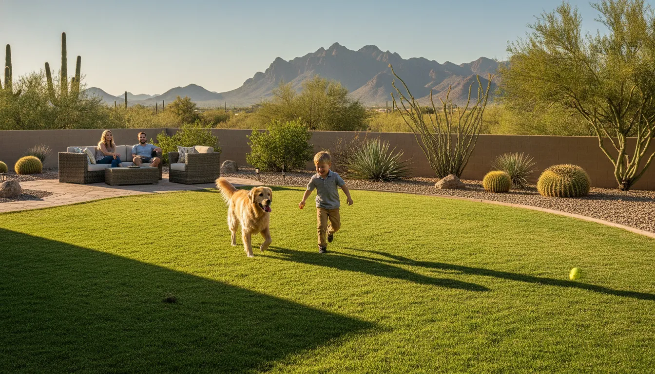 Clean Oro Valley backyard after professional pet waste cleanup