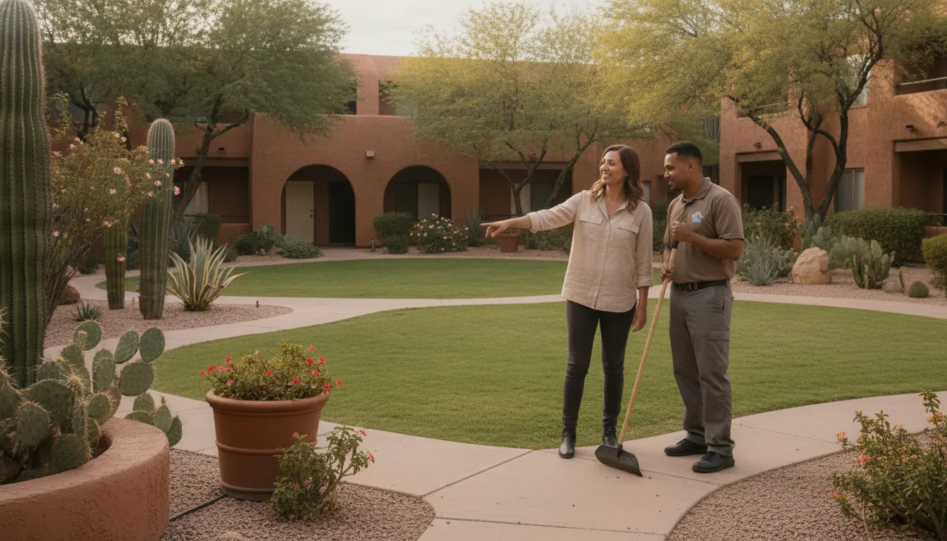 Tucson property manager planning professional pet waste maintenance