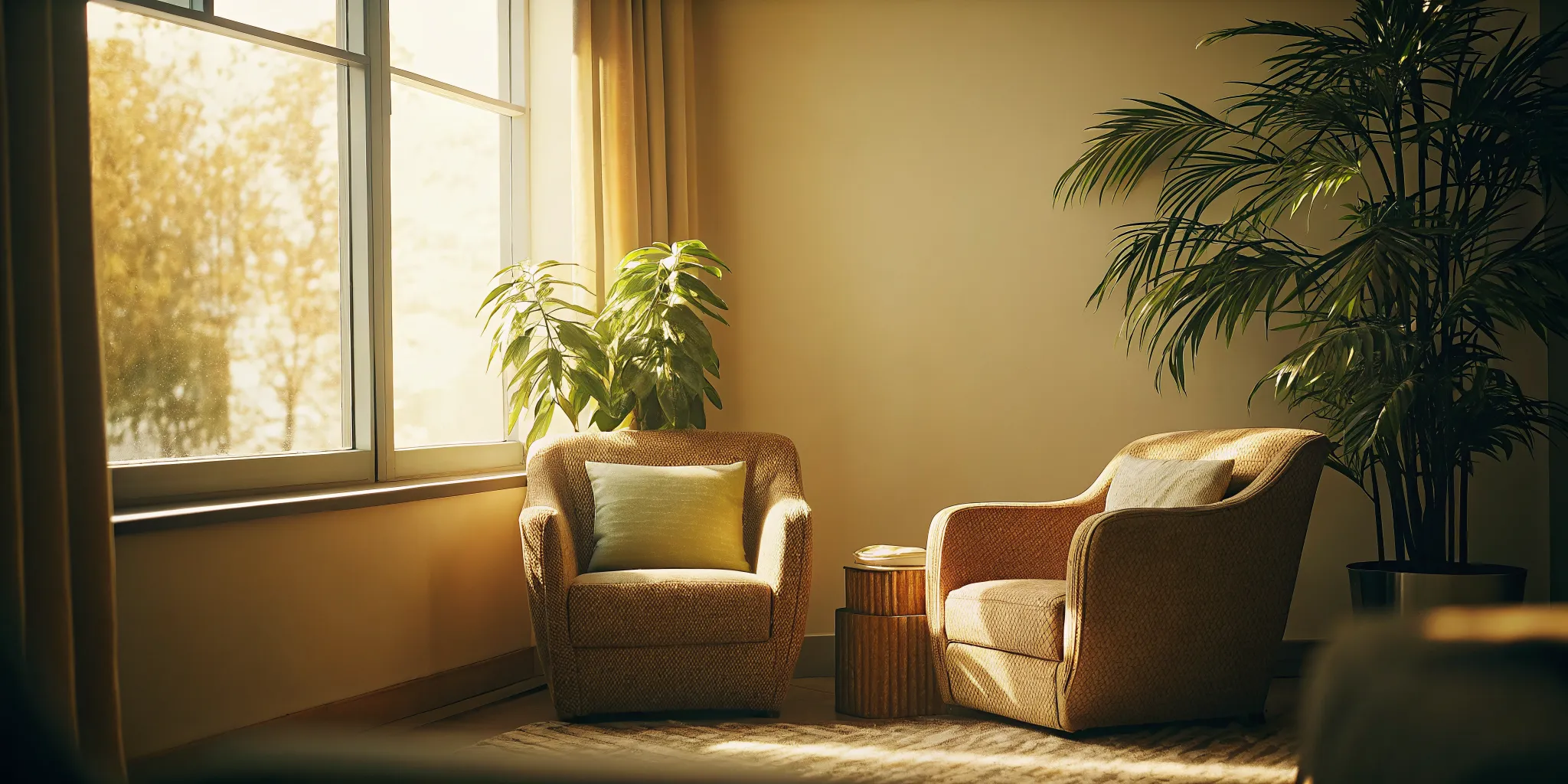 Private therapy room for addiction treatment assessment and care planning