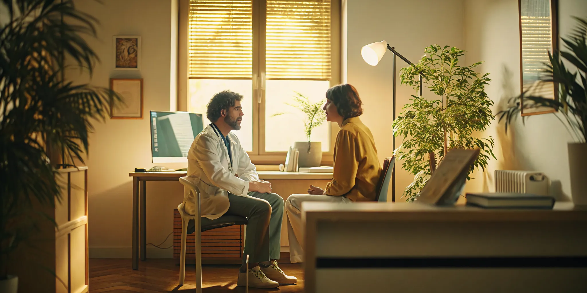 Medical professional consulting with a patient during a benzodiazepine detox assessment
