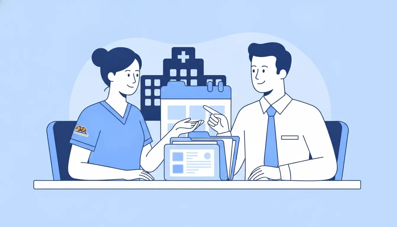 Healthcare professional organizing PSLF employment records with a CPA