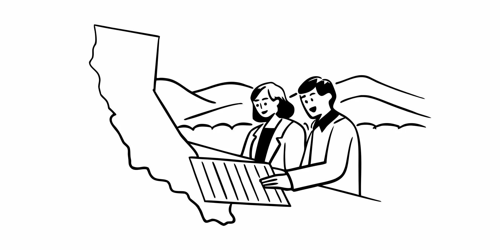 Accountant reviewing 1031 exchange bookkeeping records with a California real estate investor