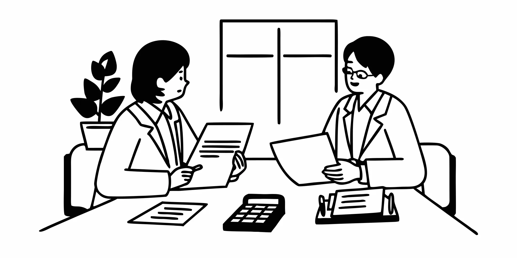 California physician reviewing cash balance pension plan documents with a tax advisor