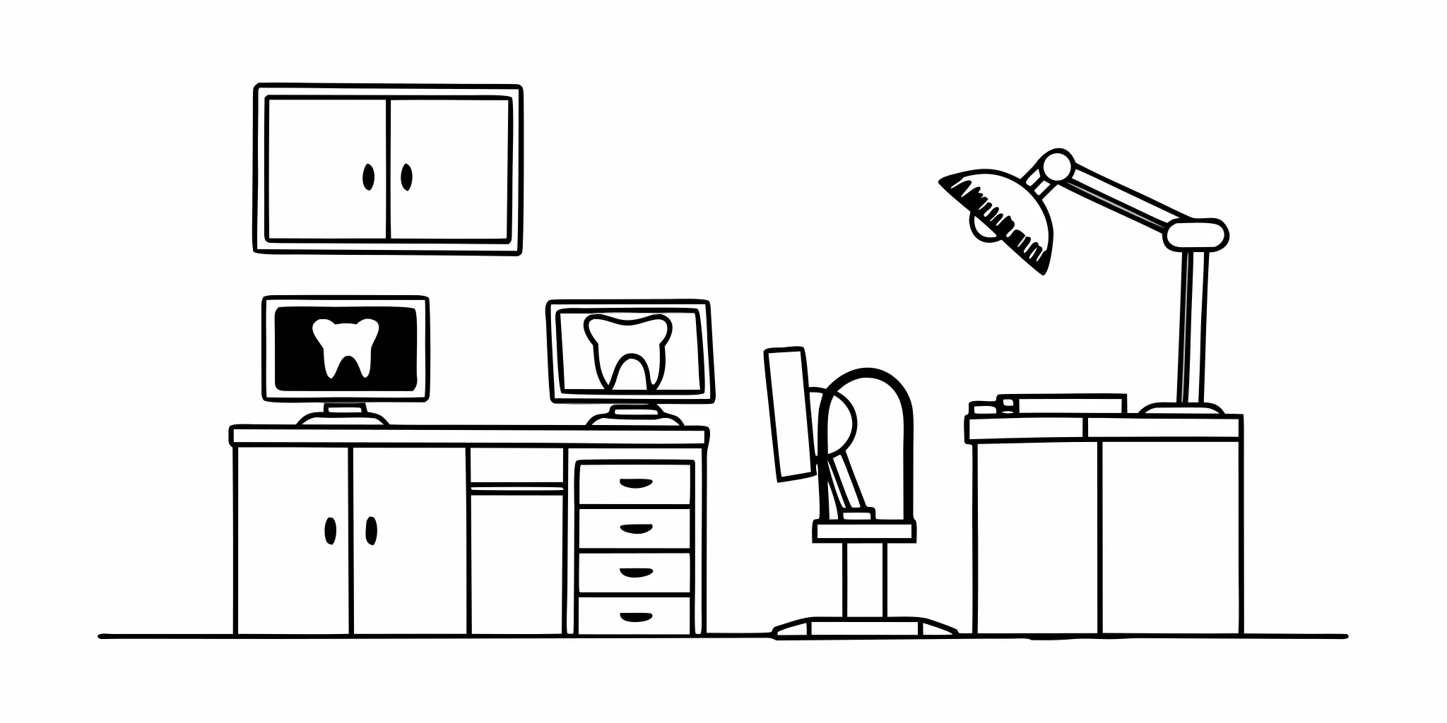 Modern veterinary dental X-ray and ultrasound equipment in a professional practice