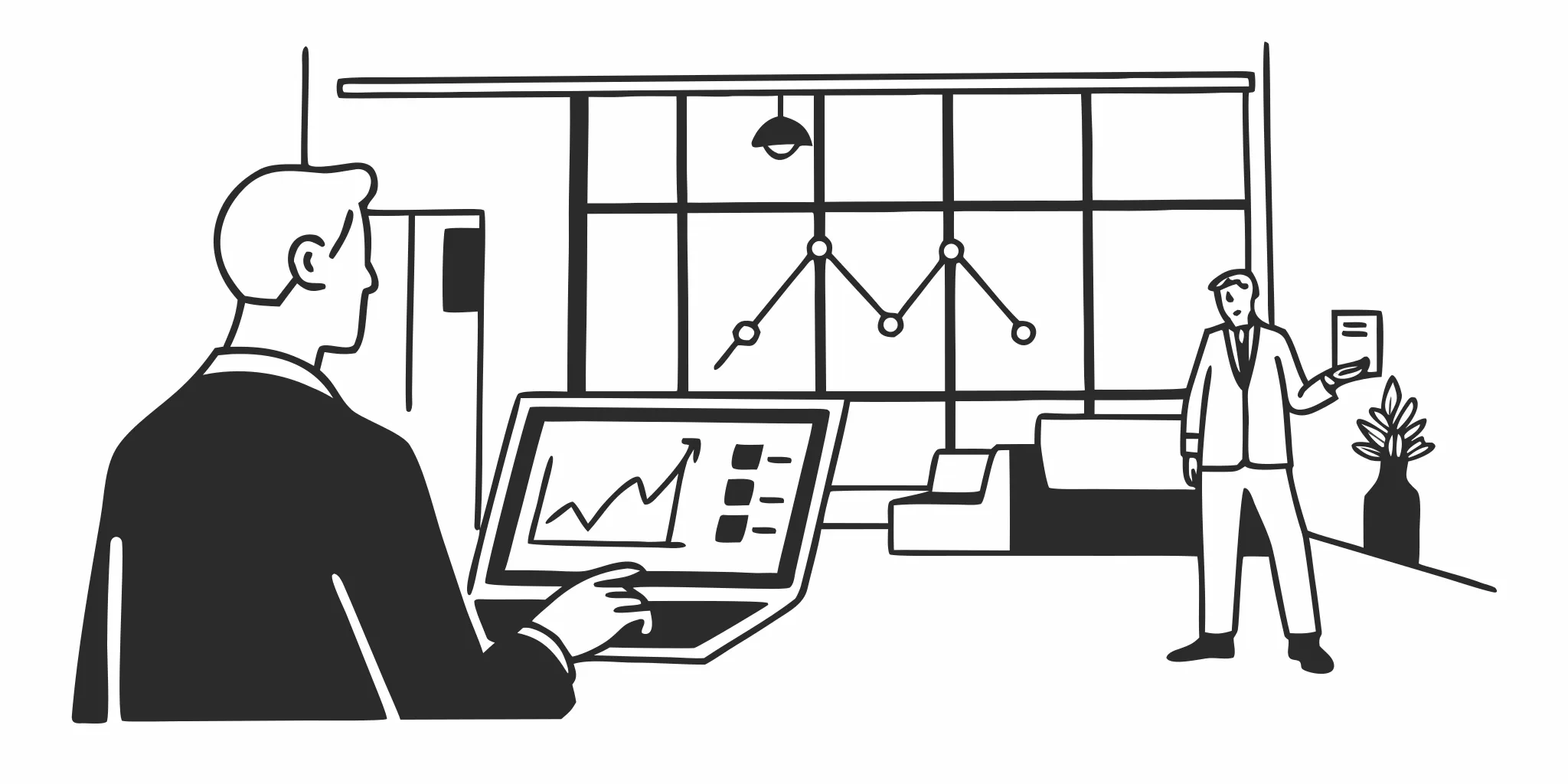 California SaaS founder and accountant reviewing SaaS financial KPIs