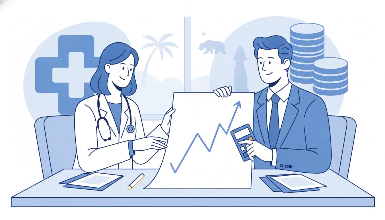 California physician reviewing a 2026 tax planning calendar