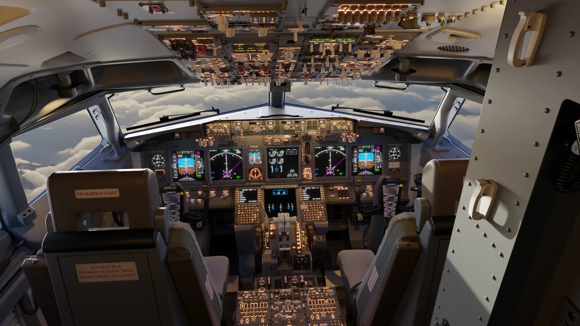 Boeing 737-800 cockpit used to illustrate ATP CTP training Colorado pilots can plan for