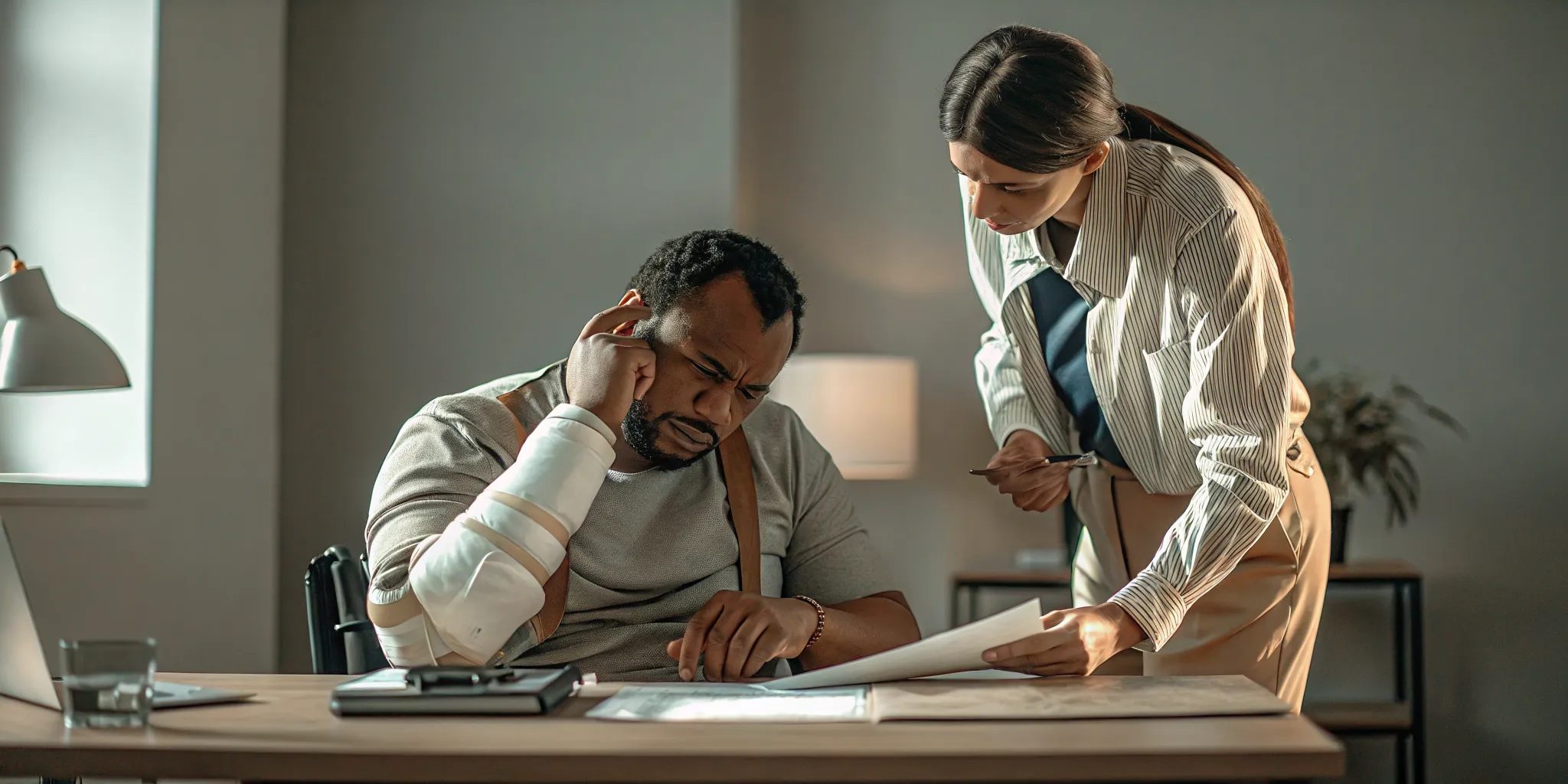 Ontario injured worker organizing records before getting WSIB Form 7 help