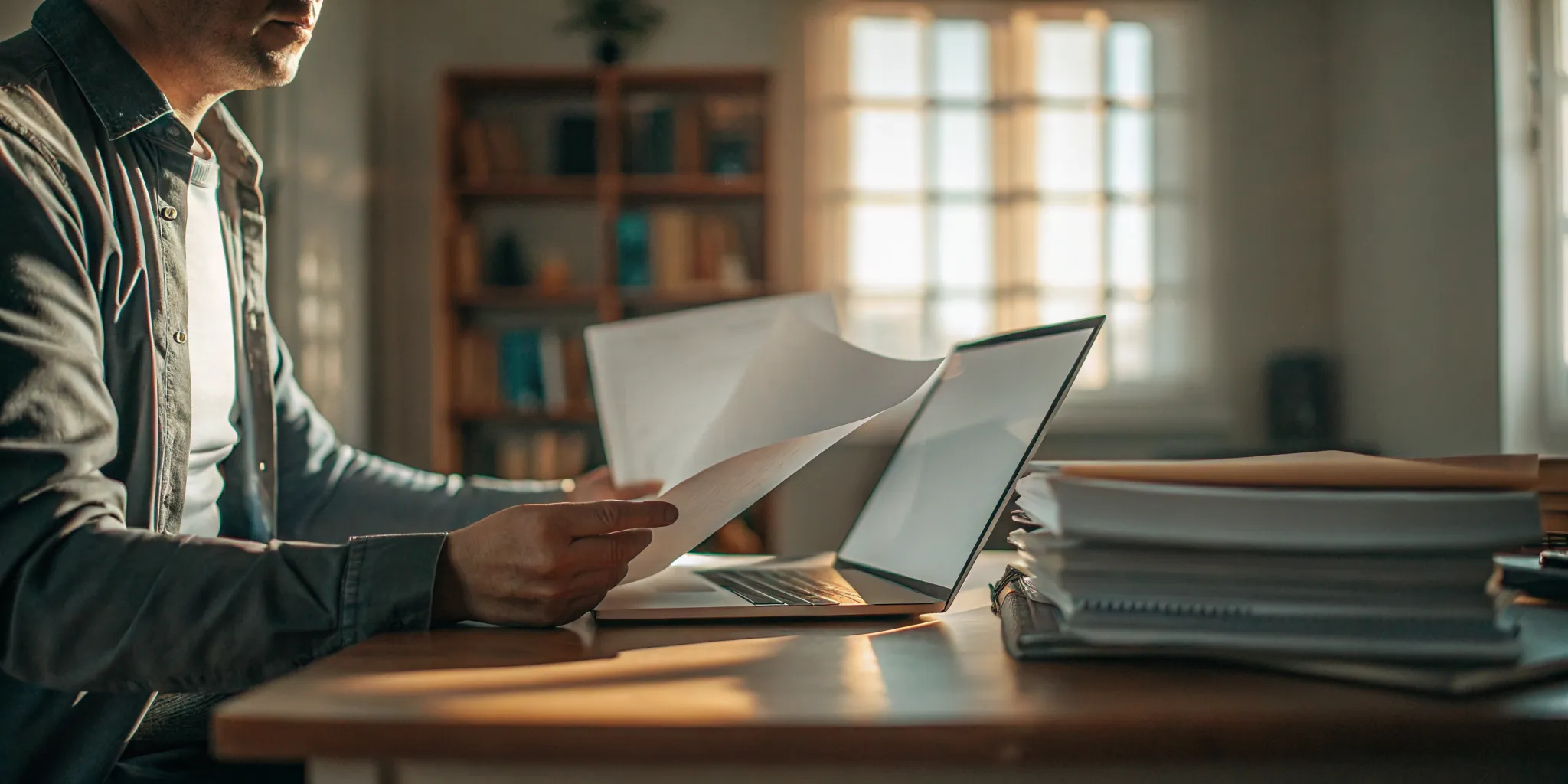 Ontario worker reviewing WSIB and EI benefit comparison documents on a laptop