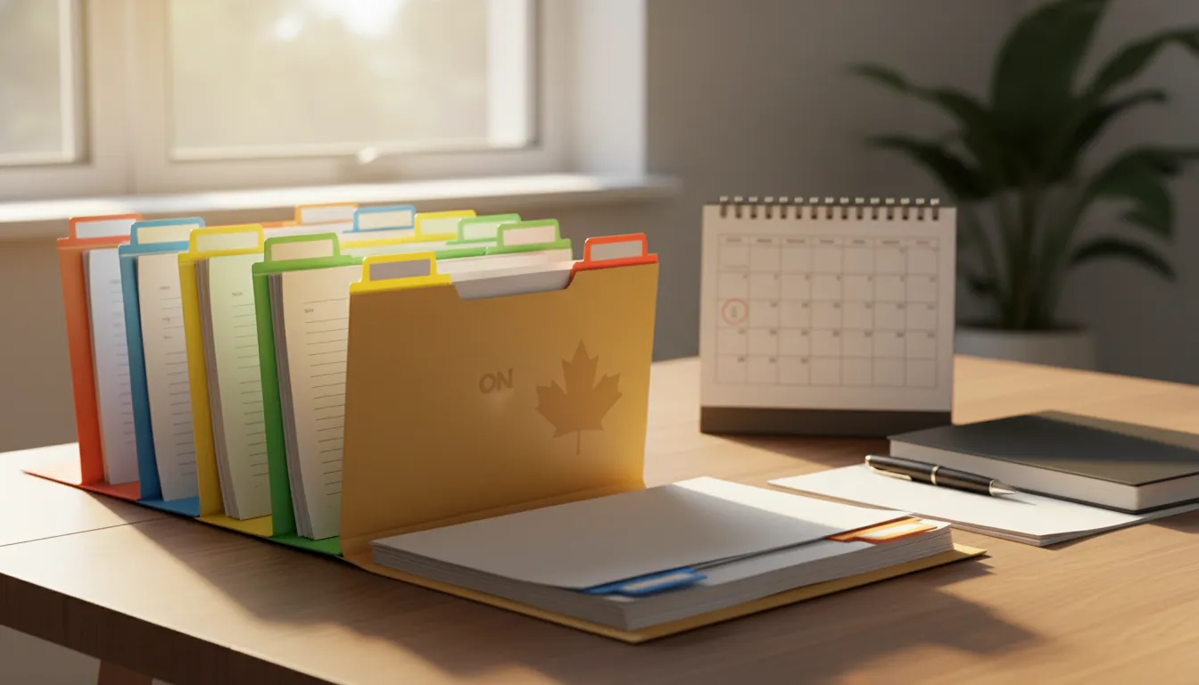 Organized case records and calendar for WSIAT hearing preparation