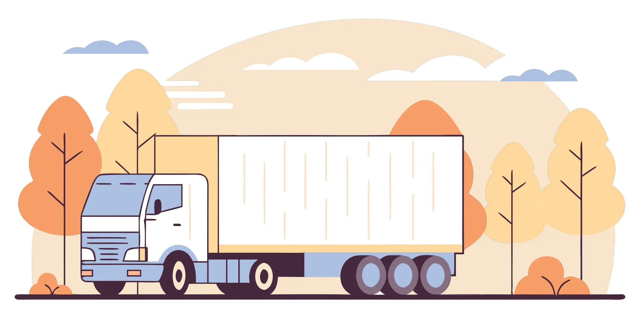 FedEx Ground delivery truck on Indiana highway representing commercial fleet fuel tax refund opportunities