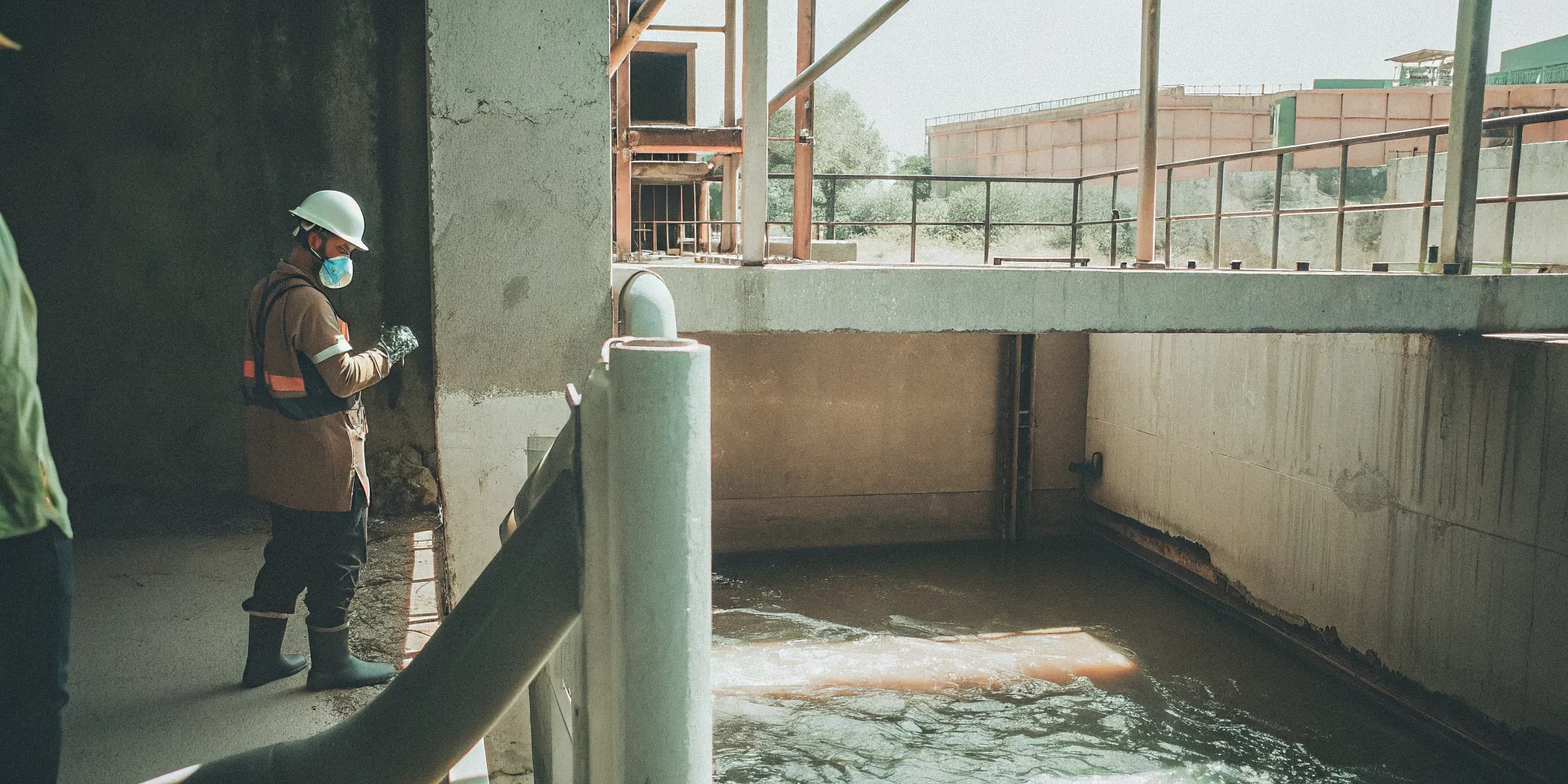Stormwater compliance inspection during a manufacturing environmental audit