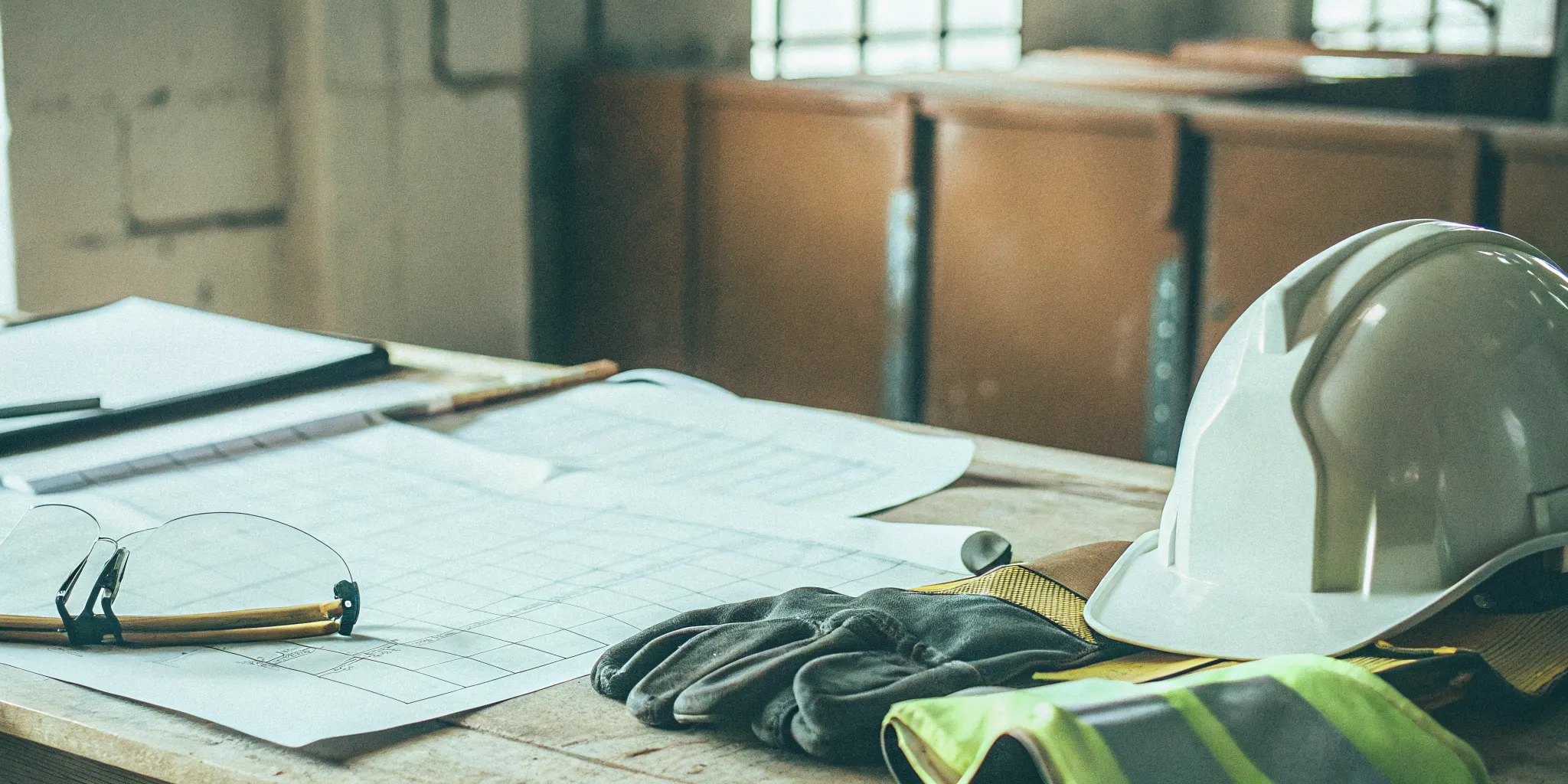 Environmental compliance documentation and Uniform Hazardous Waste Manifest forms on an industrial facility desk