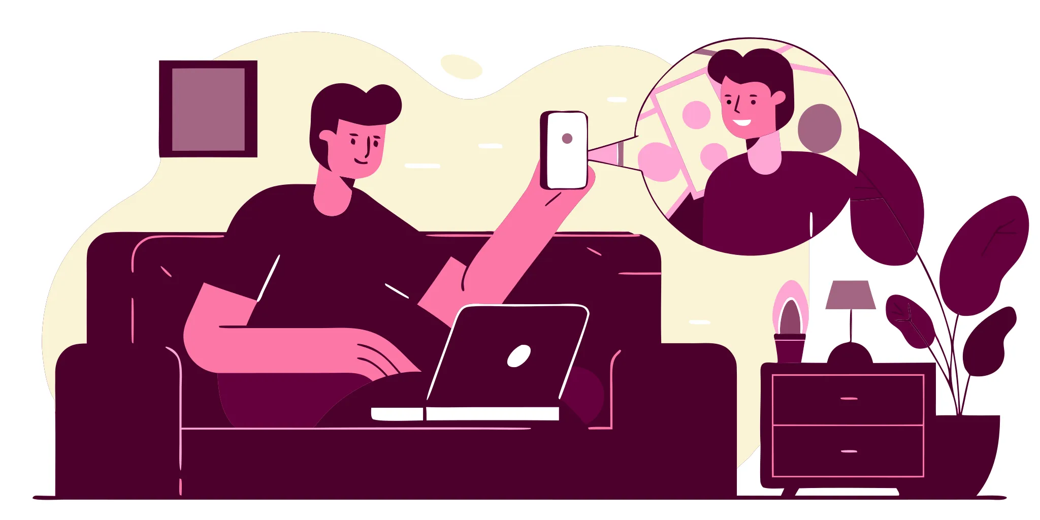Overseas Filipino Worker using a smartphone to send money to family in the Philippines