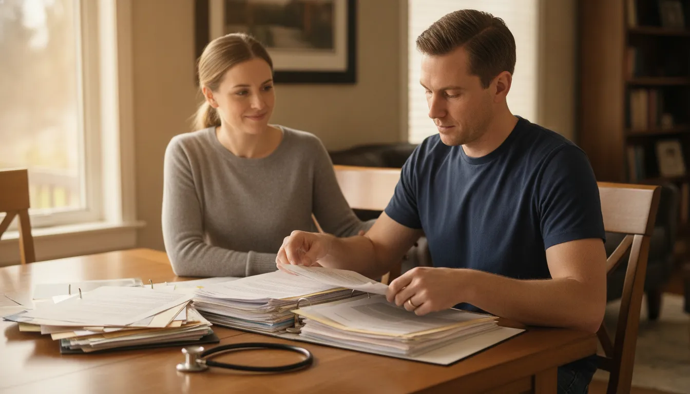 Veteran organizing records for a VA insomnia disability claim