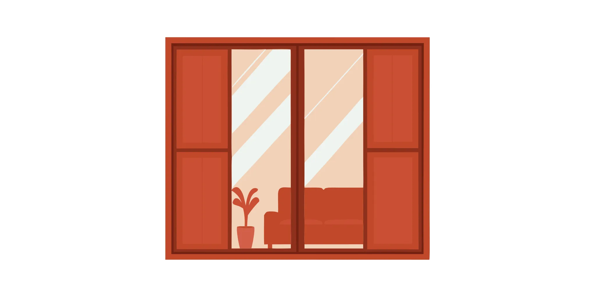 Double pane window with thick glass and laminated layers blocking outdoor traffic noise in New Jersey.