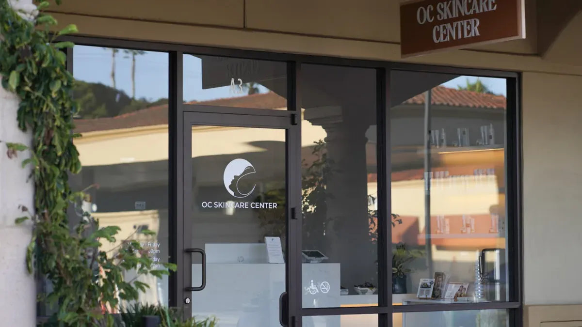 OC Skin Care Center entrance in Newport Beach for personalized men's facial care