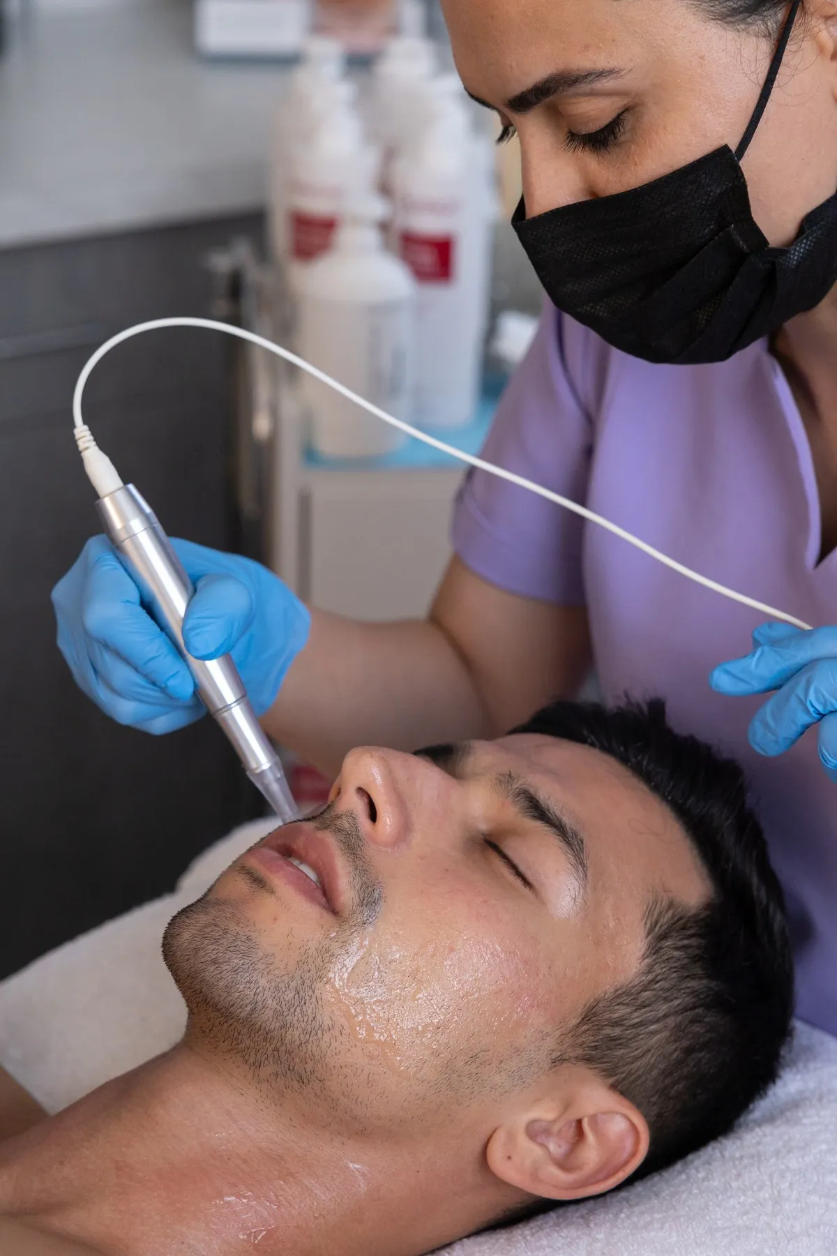 Elevated, natural photography of a woman's healthy skin, aligned with the OC Skin Care Center brand