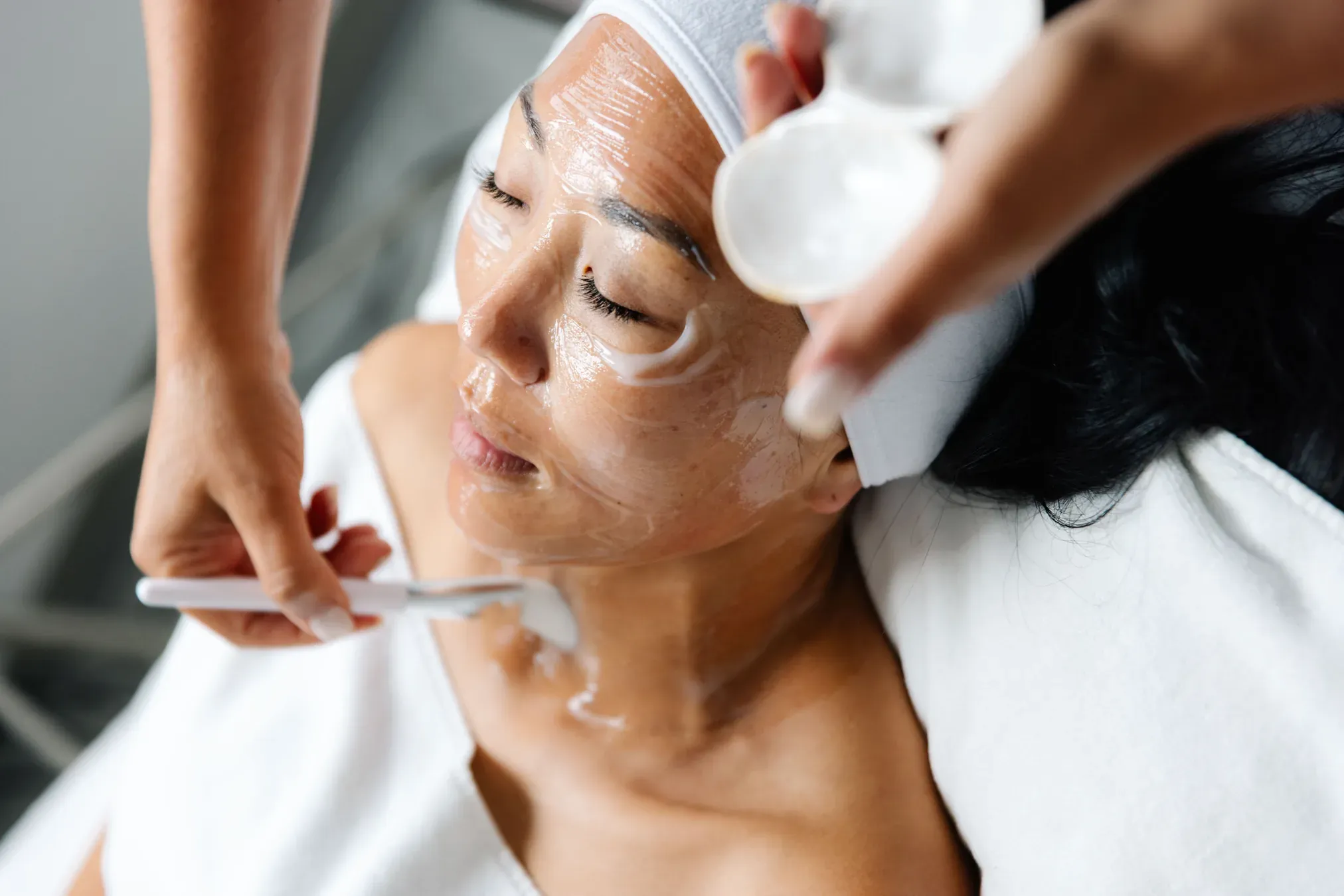 Natural skin texture after personalized anti-aging facial care