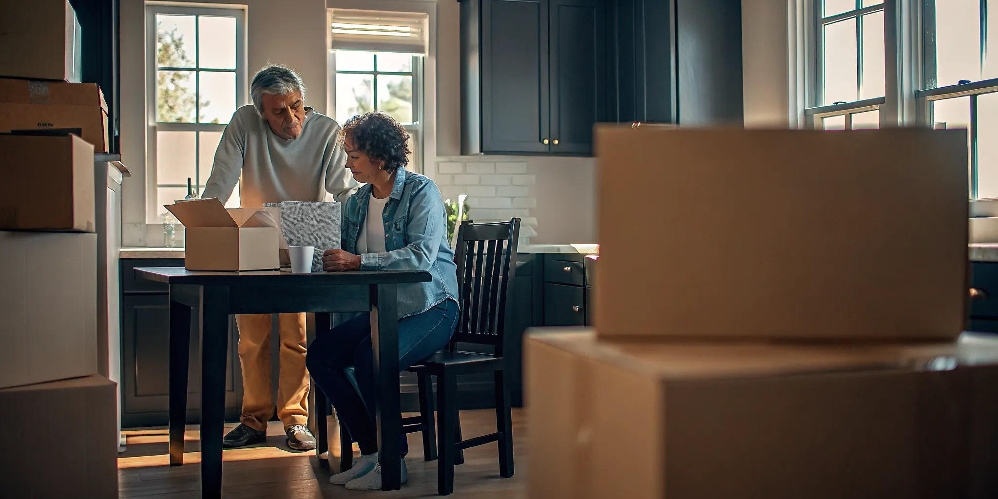 Older adult and family member creating a senior moving plan in Los Angeles