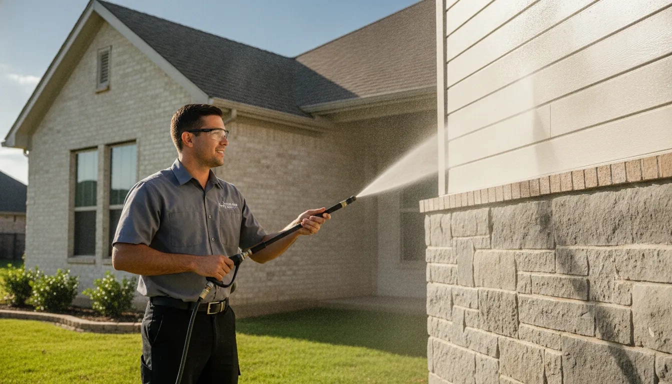 Clean Colleyville TX home exterior after professional washing