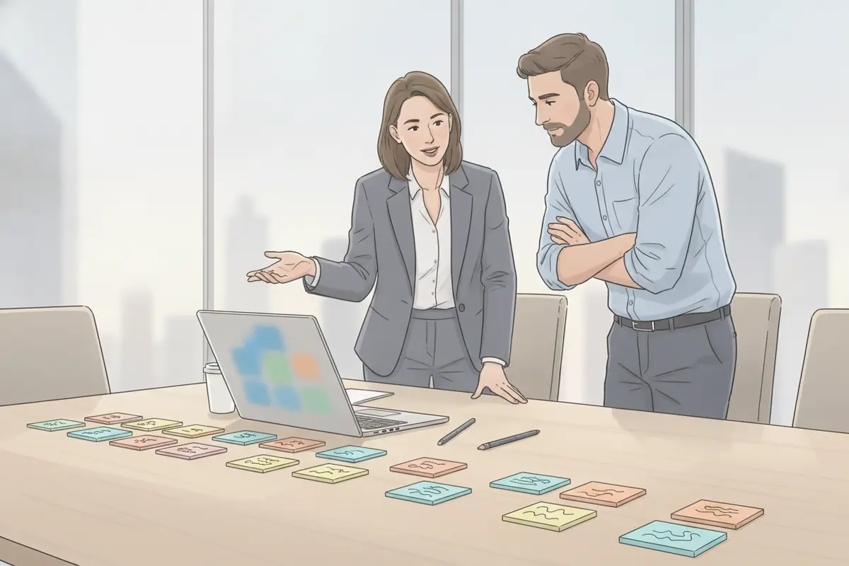 A phased Salesforce remediation roadmap being reviewed by business and technical leaders