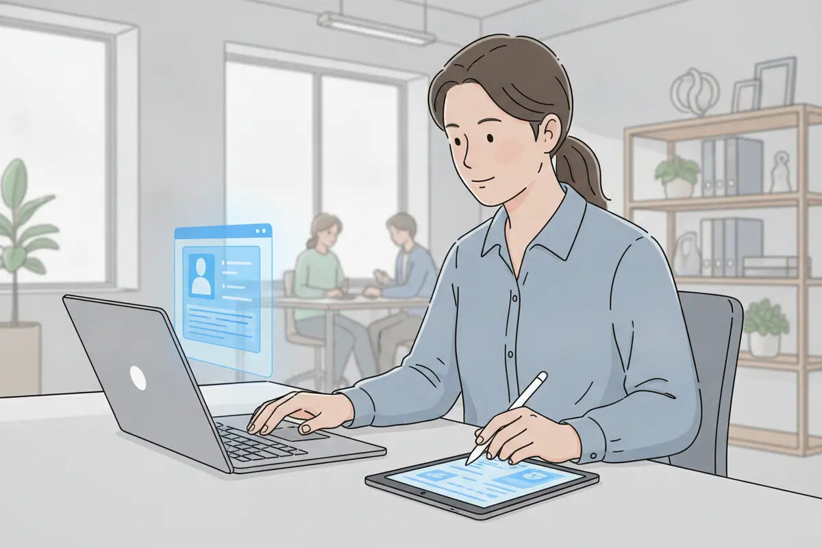A Salesforce employee reviews an AI-drafted customer response before approval