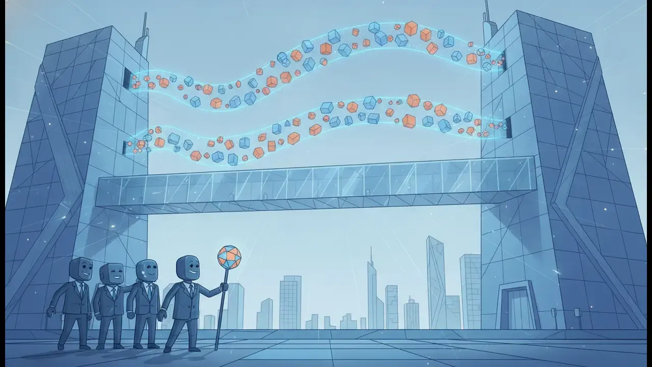 Salesforce data moving through a governed custom API connection to a proprietary operations system