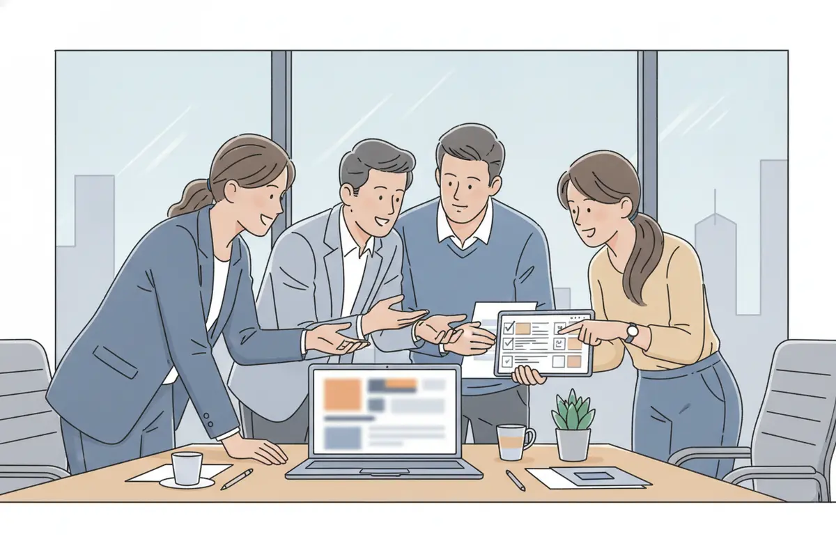 Business and technical owners reviewing AI workflow tests and ongoing accountability