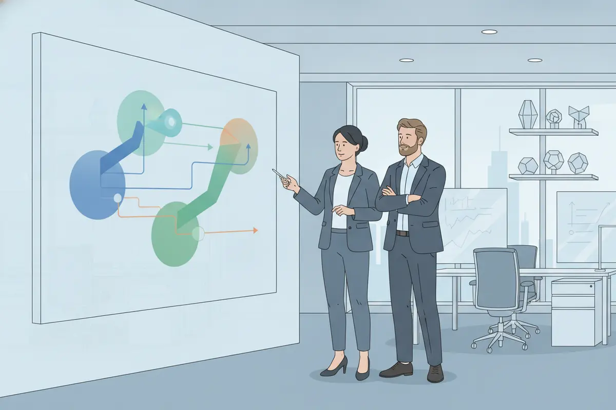 Operations leaders reviewing customer portal performance indicators