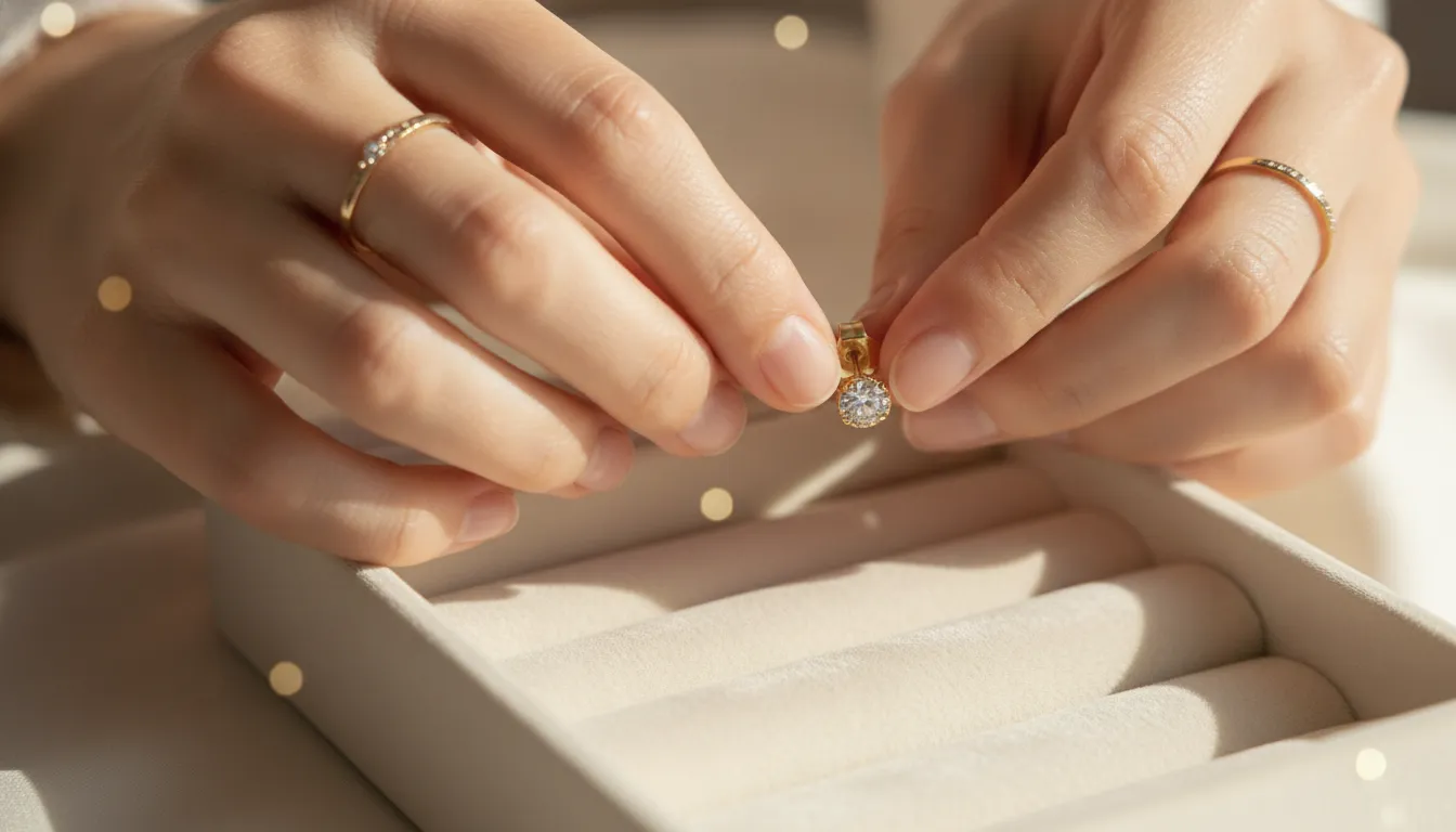 Securing an earring back for a comfortable fine-jewelry fit